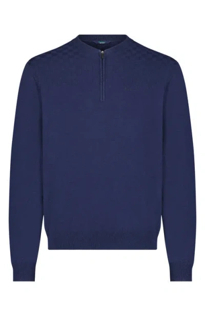 Ben Sherman Performance Quarter Zip Pullover In Blue