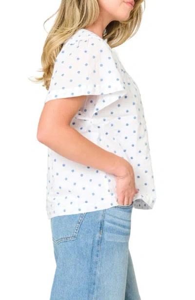 Gibsonlook Flutter Sleeve Top In Black