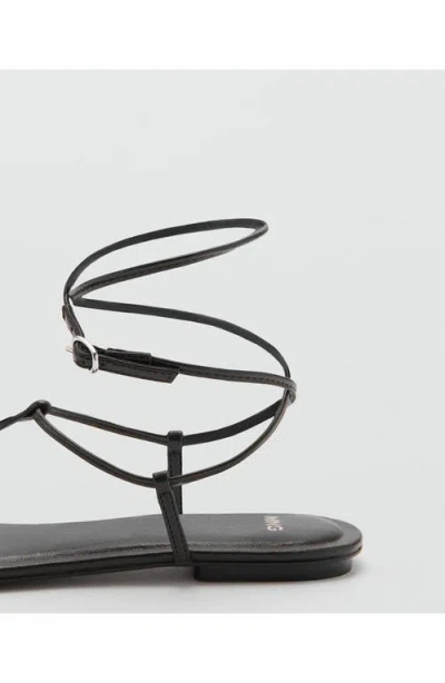 Mango Ankle Wrap Sandals In Multi