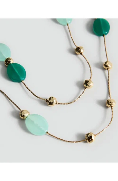 Mango Mixed Beaded Necklace In Multi