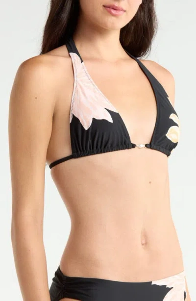 Sanctuary Halter Triangle Bikini Top In Multi