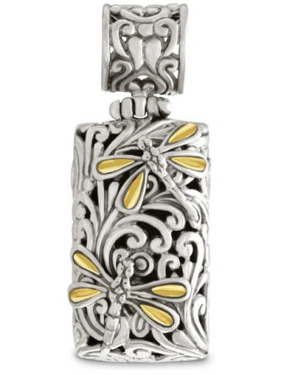Devata Dragonfly Rectangle Pendant Necklace In Metallic