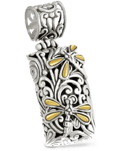 Devata Dragonfly Rectangle Pendant Necklace In Metallic