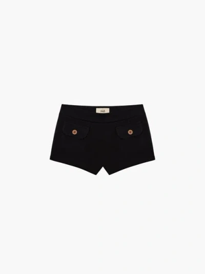 Oddli Button Mini Shorts In Black