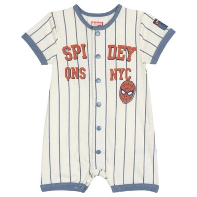 Marvel Spider-man Baseball One Piece Romper In White