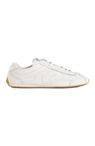 Sandro Paris Leather Light Wave Sneakers In White