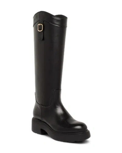 Santoni Leather Easy Boot In Black