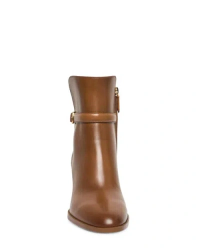 Santoni Buckle-strap Leather Ankle Boots In Brown