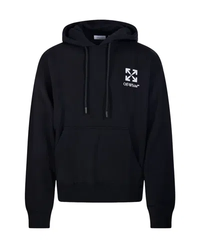 Off-white Small Arrow Logo Hoodie In Black Cotton