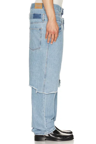 Awge Double Layer Denim In Blue