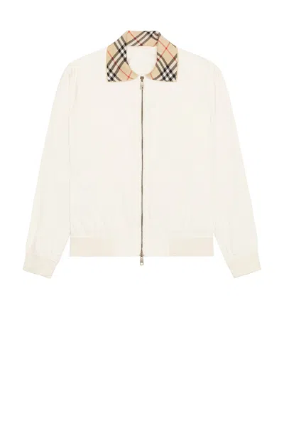 Burberry Glenfields Bomber In White