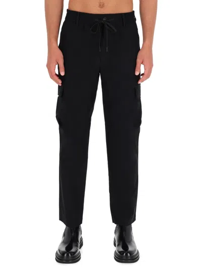 Versace Jeans Couture Technical Functional Cargo Pants In Black