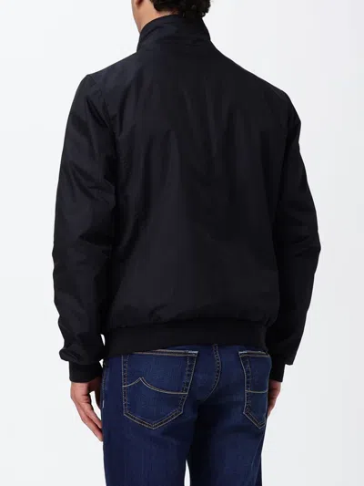 Moorer Polyester Bomber Jacket In Black