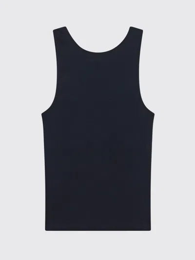 Saint Laurent Cotton Basic Tank Top In Black