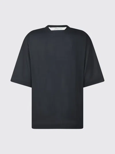 Jacquemus Basic Polyester T-shirts In Black