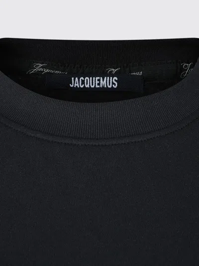 Jacquemus Basic Polyester T-shirts In Black
