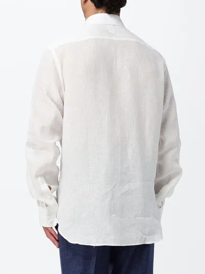 Canali Basic Linen Shirt In White
