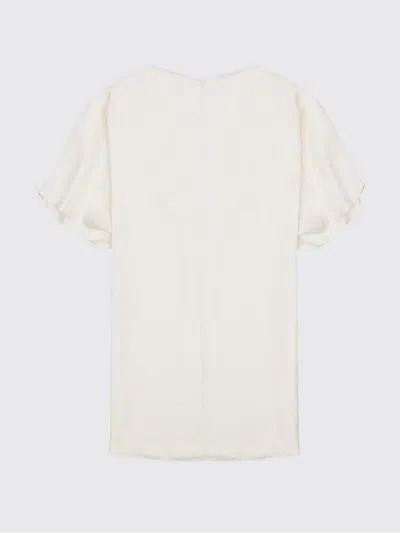 Alysi Silk Satin Blouse In Multi