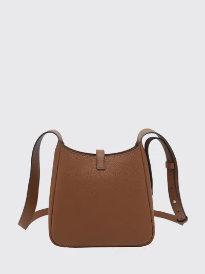 Tory Burch Perforated-logo Leather Cross Body Bag In Brown
