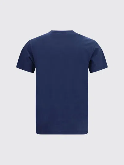 Kenzo Tulip Embroidered Cotton T-shirt In Blue