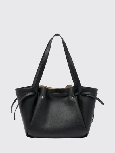 Tory Burch Saint Laurent Cassandre Leather Bucket Bag In Black