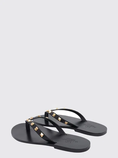 Valentino Garavani Black Cp Leather Sneakers In Black
