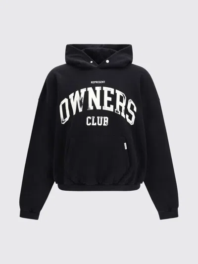 Represent Owners Logo-print Hoodie In Black