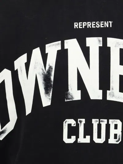 Represent Owners Logo-print Hoodie In Black