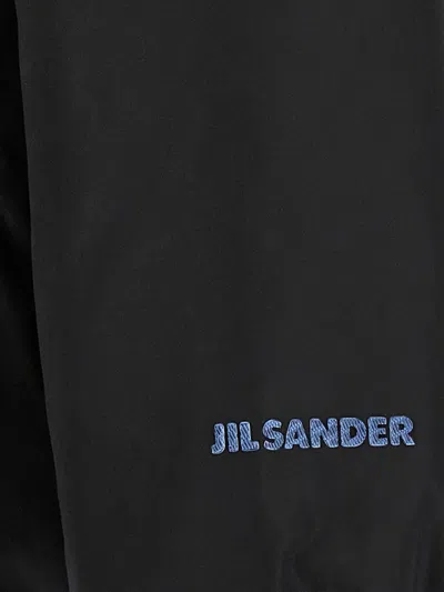 Jil Sander Midnight Blue Polyester Jacket In Black
