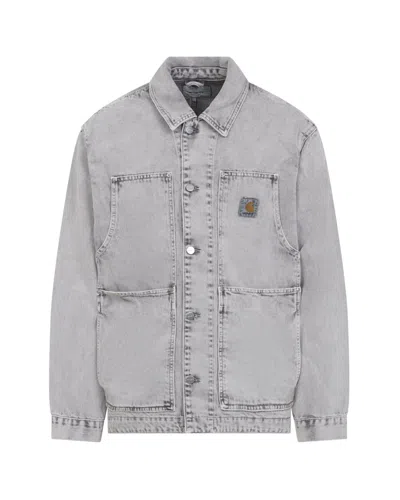 Carhartt Double Layer Front Jacket Collared Design In Gray
