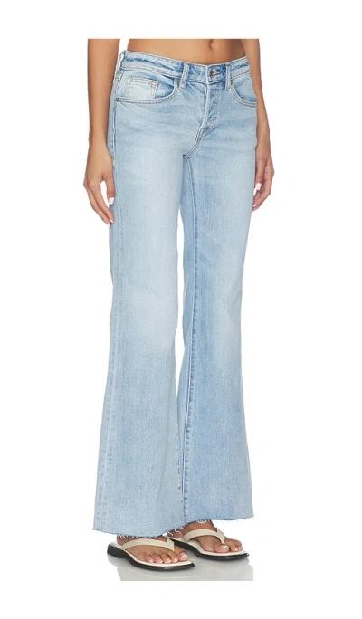 Good American Womens Indigo1288 Vintage Low Relaxed Flare-leg Denim Jeans In Blue