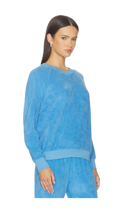Perfectwhitetee Saylor Loop Terry Sweatshirt In Blue