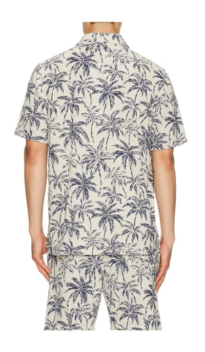 Faherty Short-sleeve Cabana Towel Terry Shirt In Multi