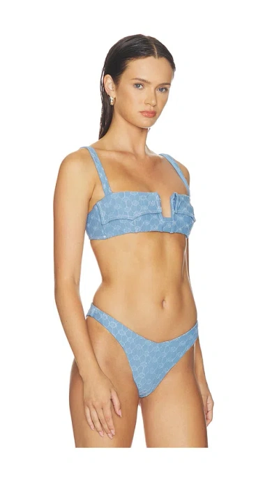 Devon Windsor Chriselle Bikini Top In Blue