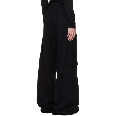 Rick Owens Black Concordians Tailored Cargobelas Cargo Pants In Black