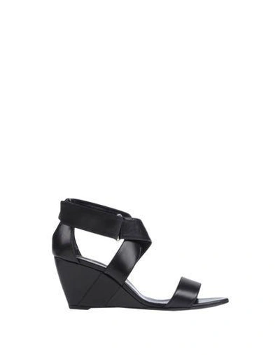 Shop Pierre Hardy Sandals In Black