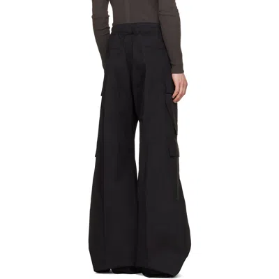 Rick Owens Black Concordians Tailored Cargobelas Cargo Pants In Black