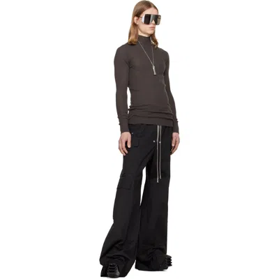 Rick Owens Black Concordians Tailored Cargobelas Cargo Pants In Black