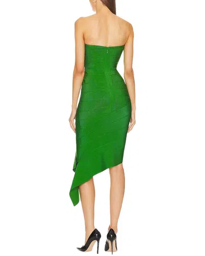 Vera Dolini Solid Mini Dress In Green