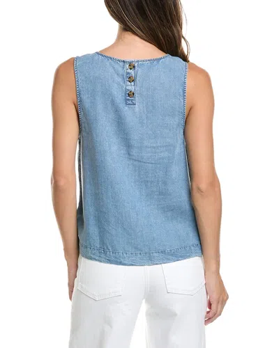 Splendid Woven Shell Tank In Blue