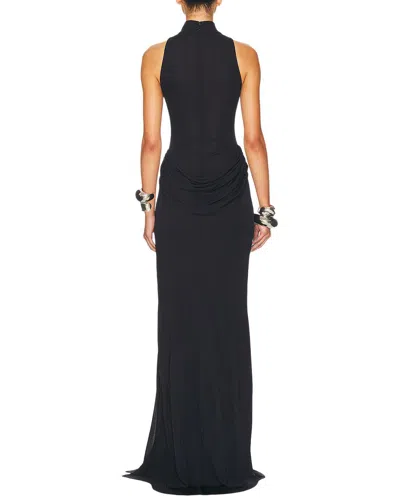 Adele Berto Solid Maxi Dress In Black