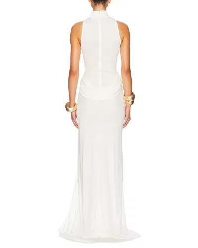 Adele Berto Solid Maxi Dress In White
