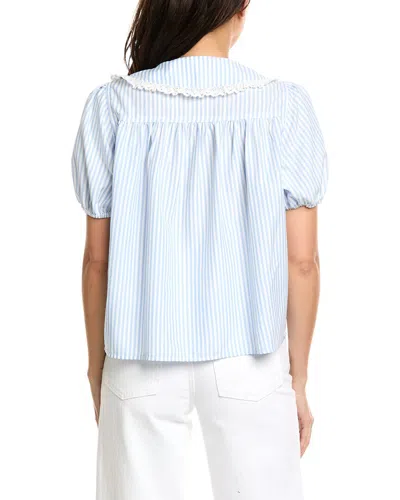 Luxe Always Stripe Top In Blue