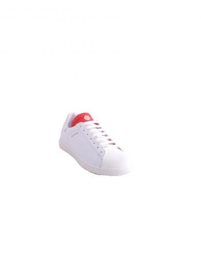 Shop Moncler Joachin Sneakers In Bianco/rosso