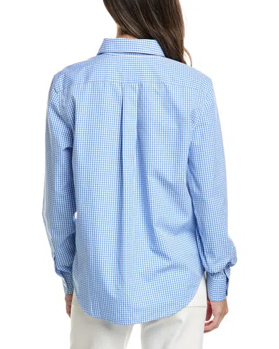 Brooks Brothers Classic Gingham Blouse In Blue