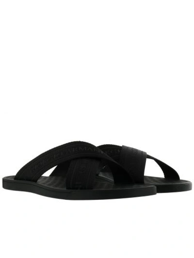 Shop Giorgio Armani Sandals In Black