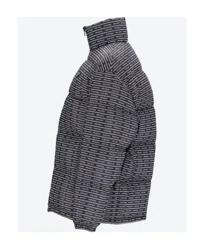 Prada Re-nylon High-neck Down Jacket In Blue