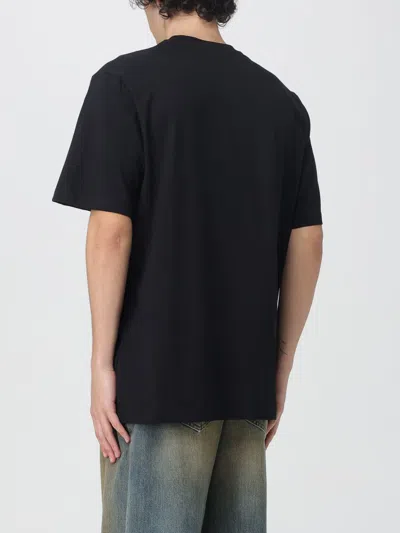 Msgm Logo Printed Crewneck T-shirt In Black