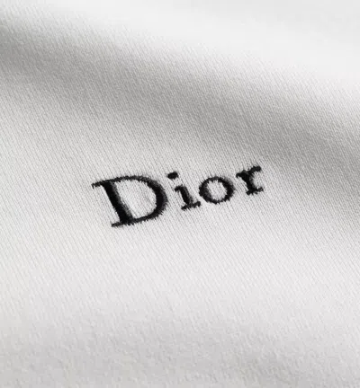 Dior Embroidered Fitted T-shirt In White