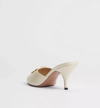 Dior Initials Heeled Slide In White